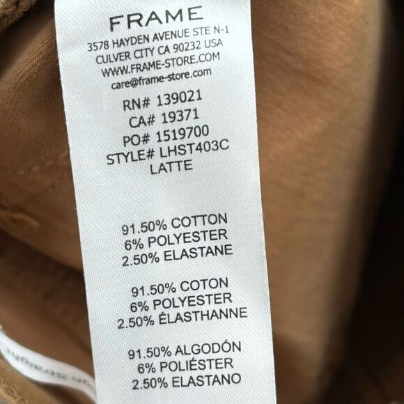 NEW FRAME Le High Straight Coated Jeans in Camel - Picture 8 of 8